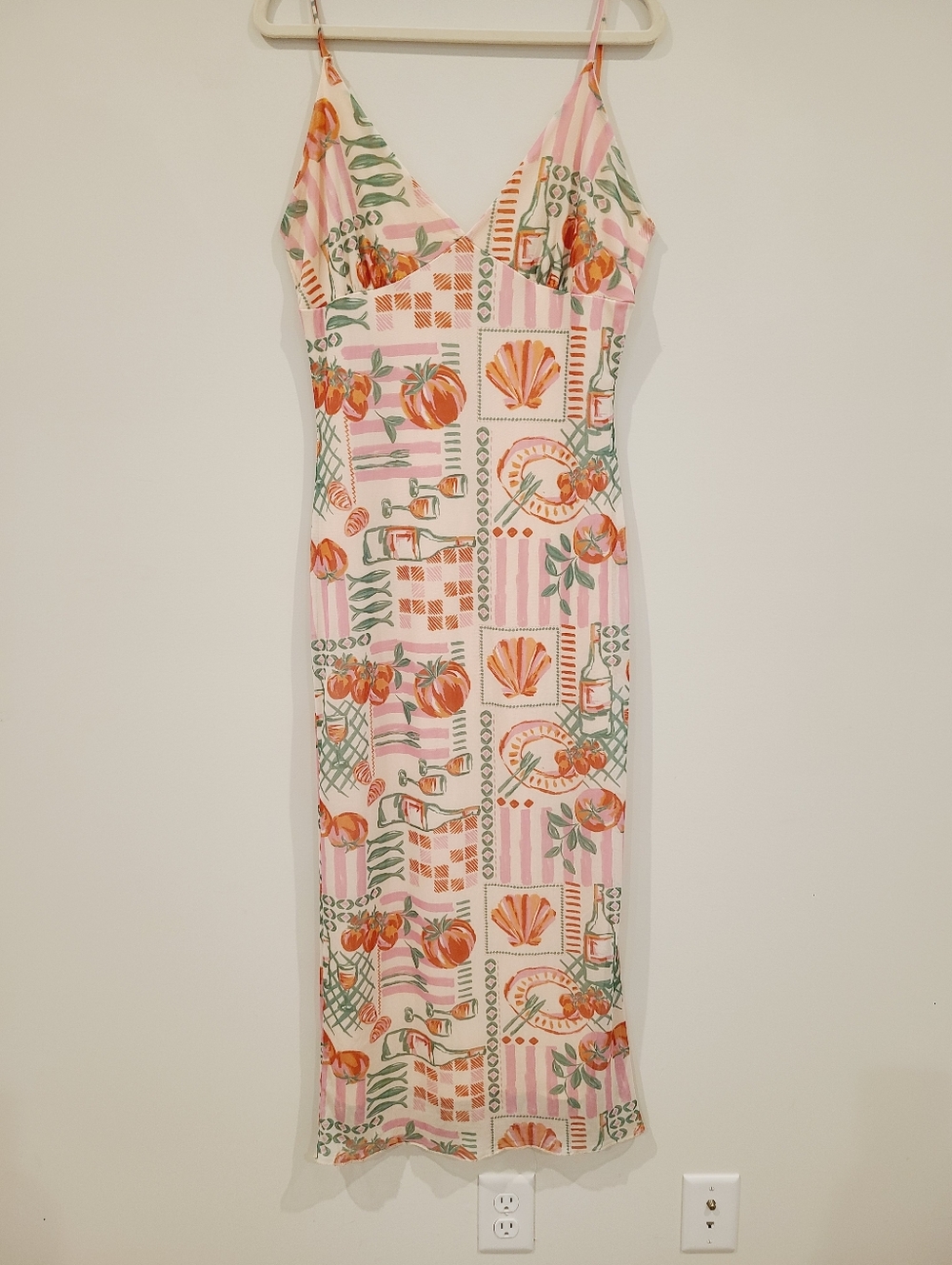 See You Monday Pink Mesh Florence Tomatoe Shell Mesh Maxi Dress